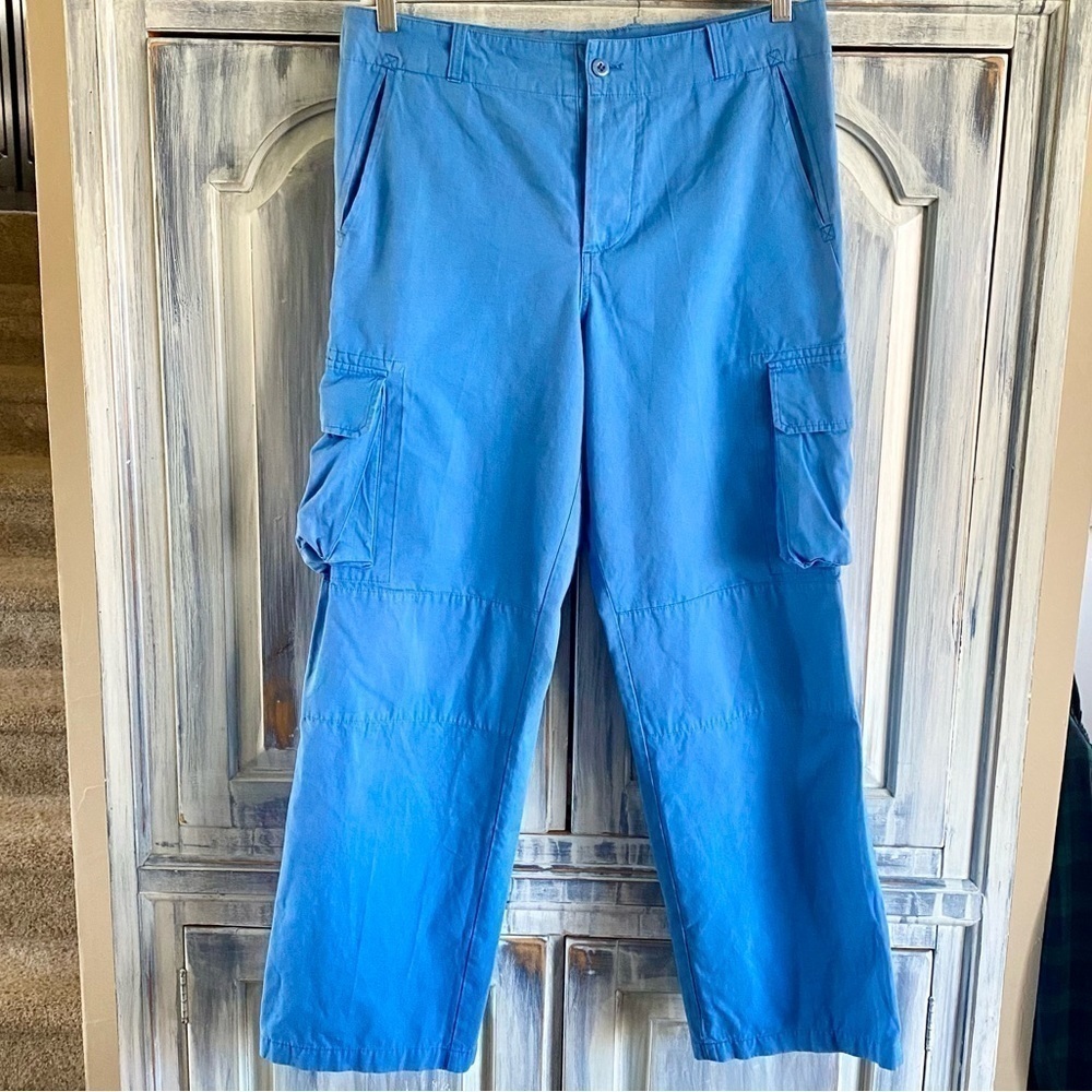 RALPH LAUREN Vintage Blue Cotton Cargo Pants